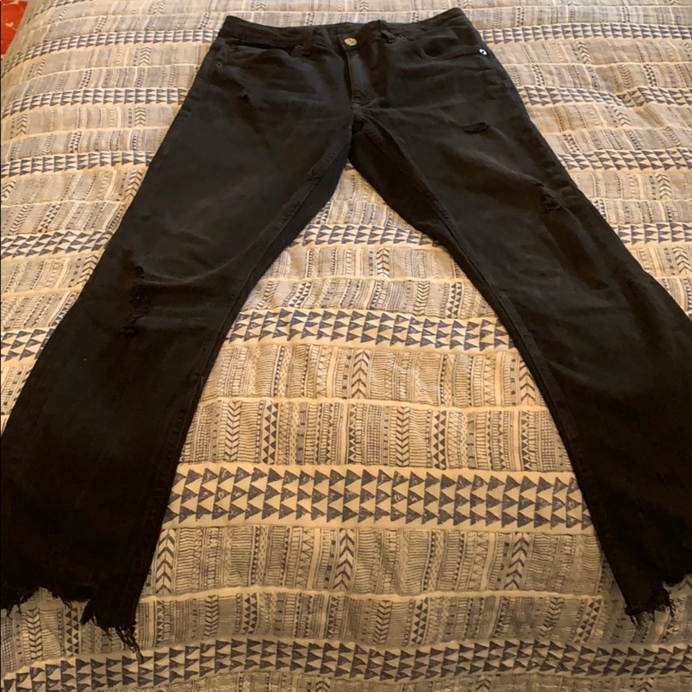 NWOT H&M black skinny high waisted jeans 29